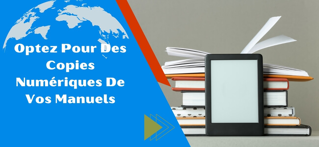 Tablette et livres